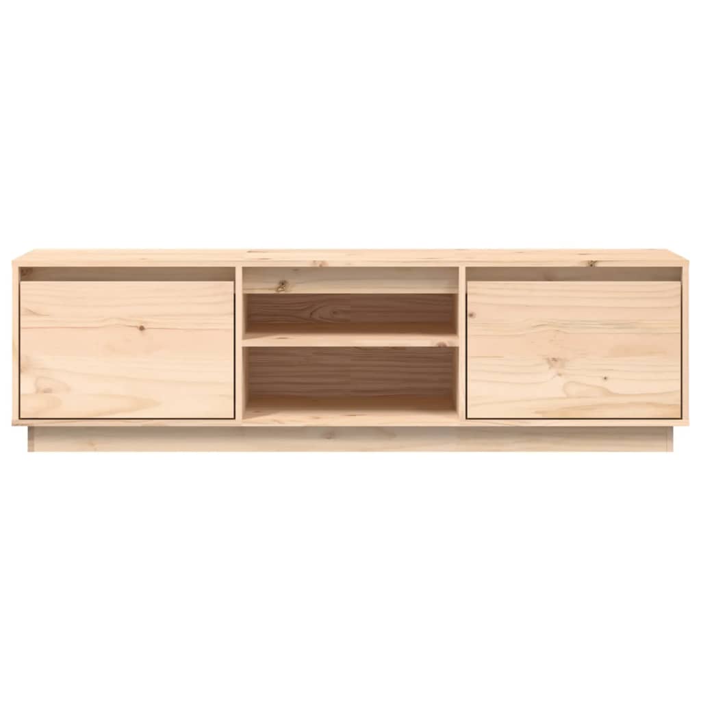 Meuble TV 140x35x40 cm en bois de pin massif