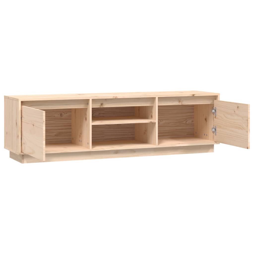 Meuble TV 140x35x40 cm en bois de pin massif