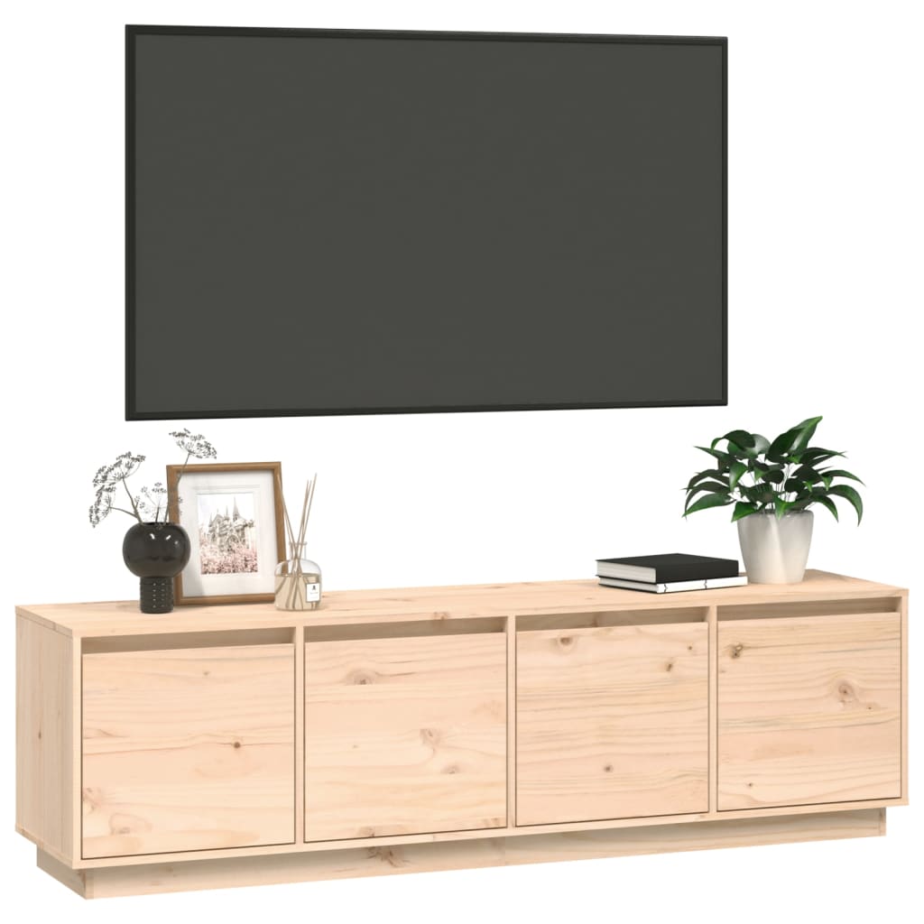 Meuble TV 156x37x45 cm en bois de pin massif