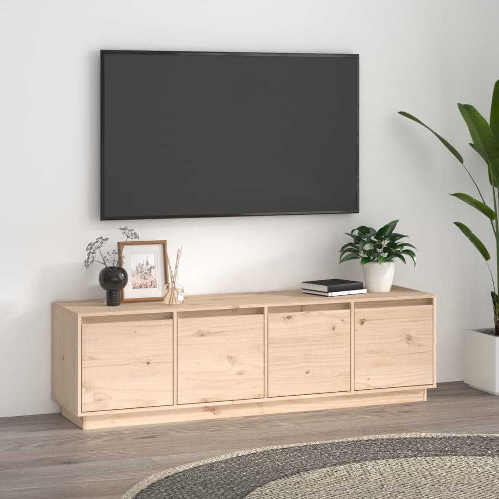 Meuble TV 156x37x45 cm en bois de pin massif