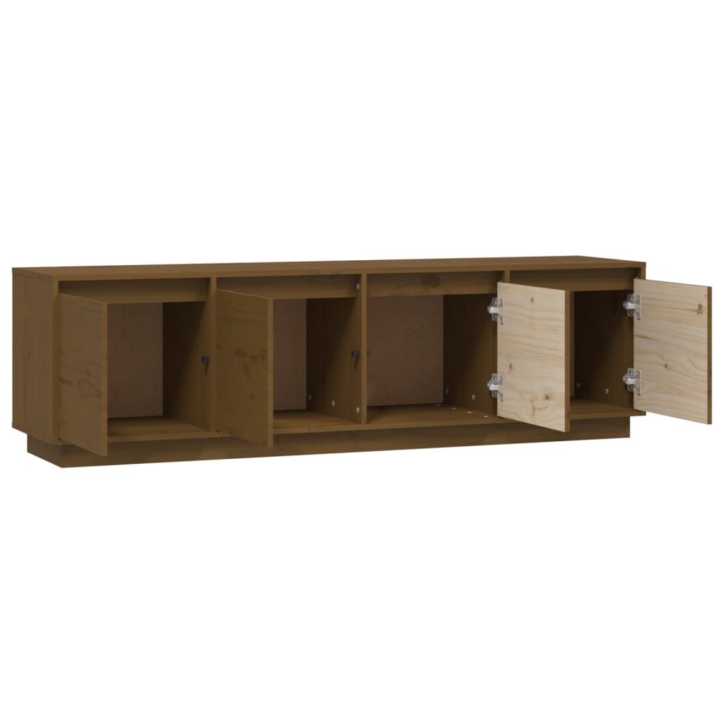 Meuble TV 156x37x45 cm en bois de pin massif