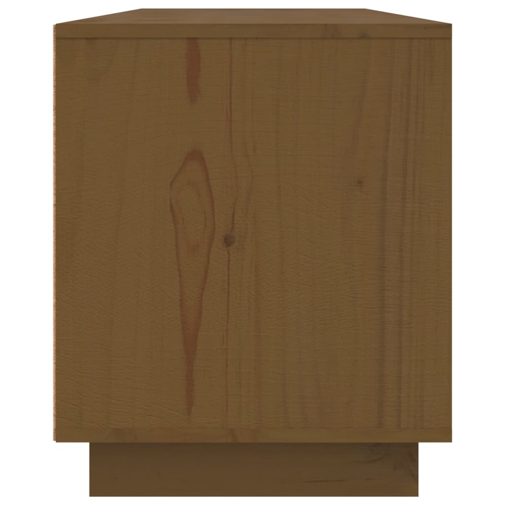 Meuble TV 156x37x45 cm en bois de pin massif