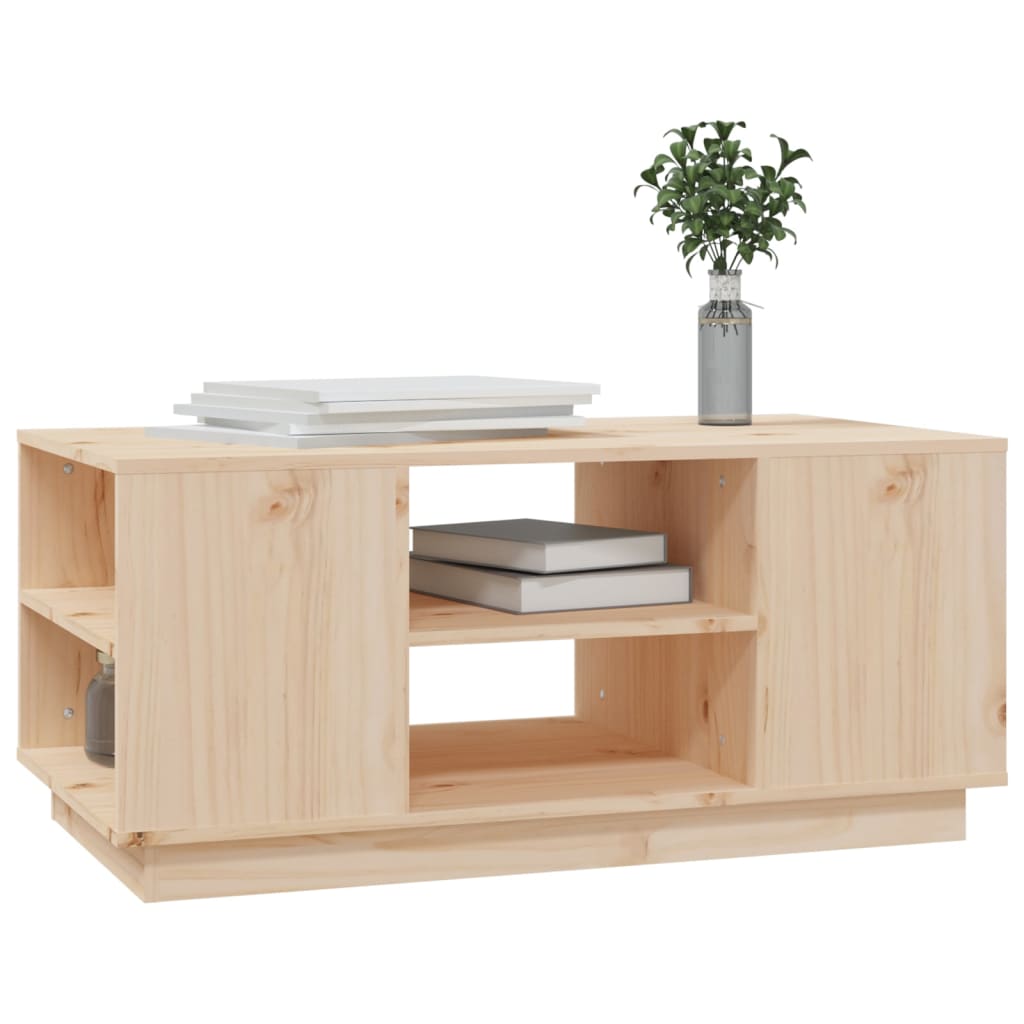 Table basse 90x49x40,5 cm en bois de pin massif