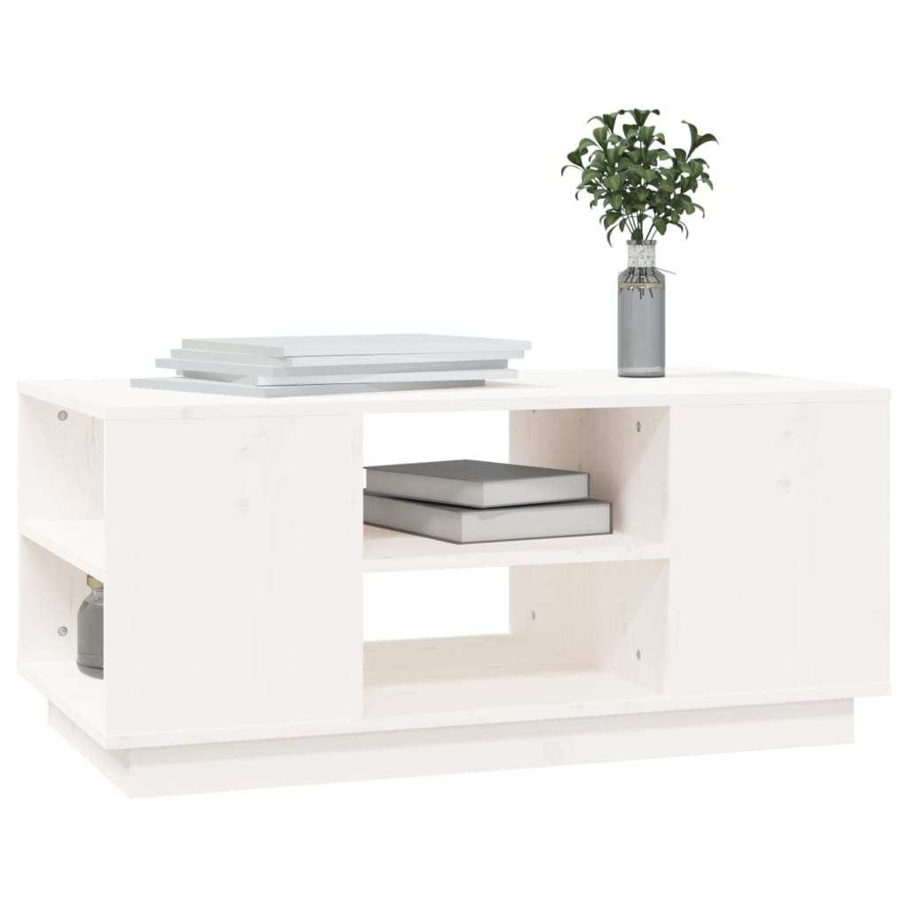 Table basse 90x49x40,5 cm en bois de pin massif