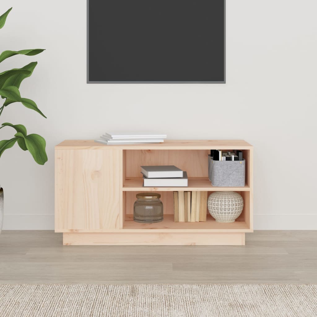 Meuble TV 80x35x40,5 cm en bois de pin massif