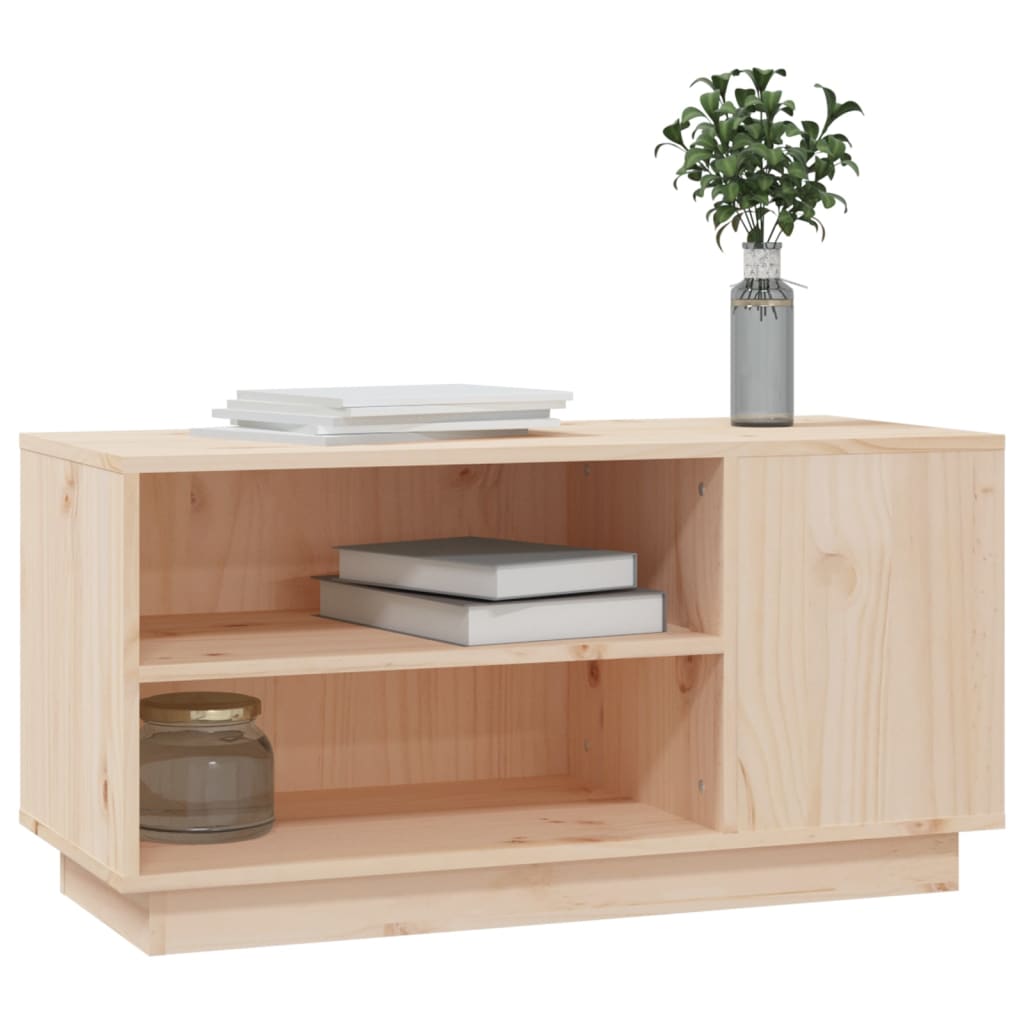 Meuble TV 80x35x40,5 cm en bois de pin massif