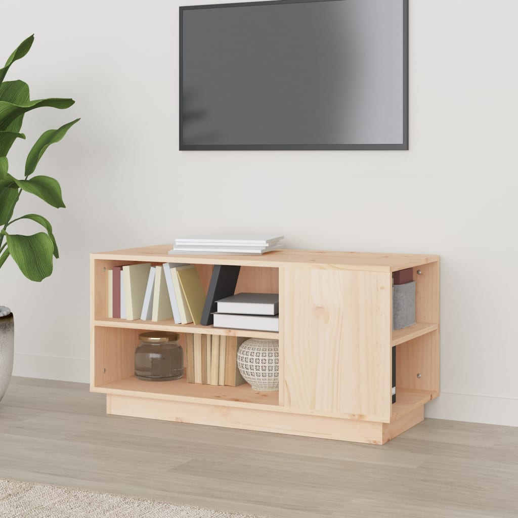 Meuble TV 80x35x40,5 cm en bois de pin massif