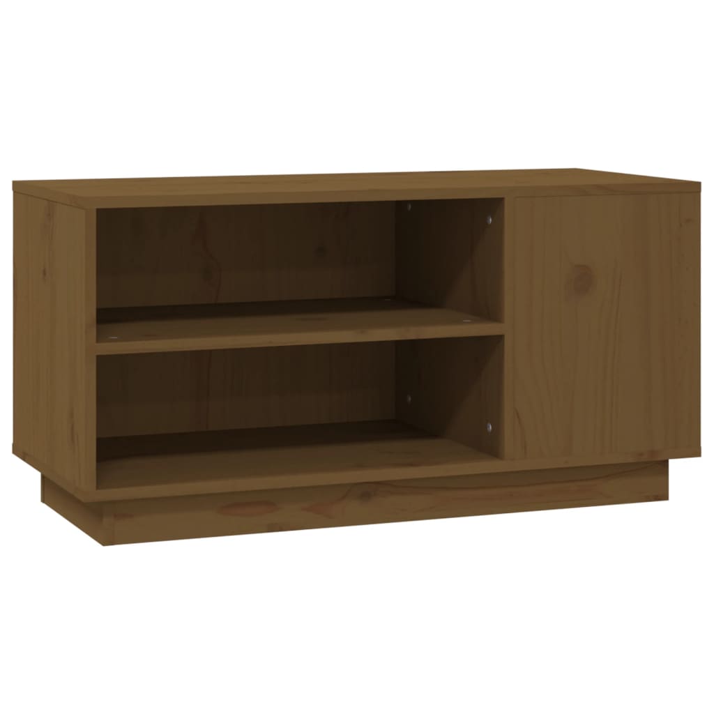 Meuble TV 80x35x40,5 cm en bois de pin massif