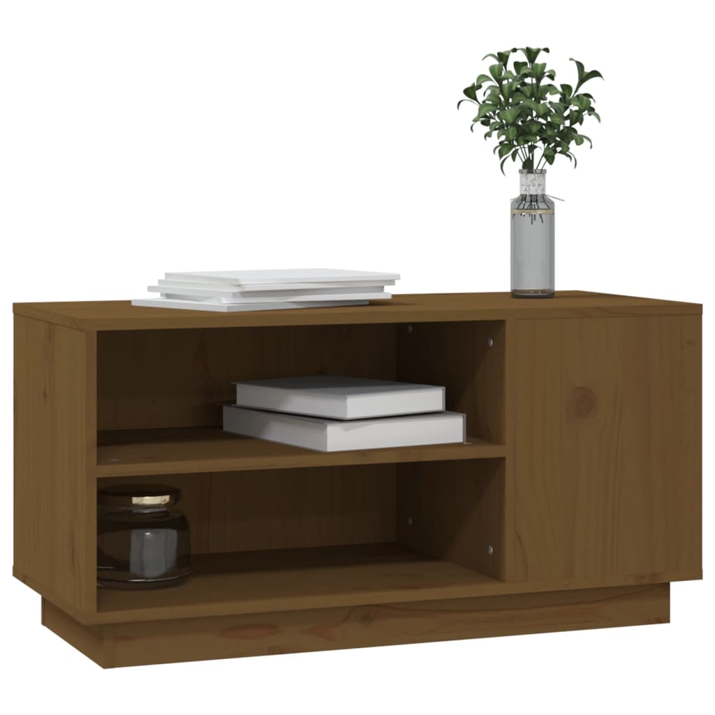 Meuble TV 80x35x40,5 cm en bois de pin massif