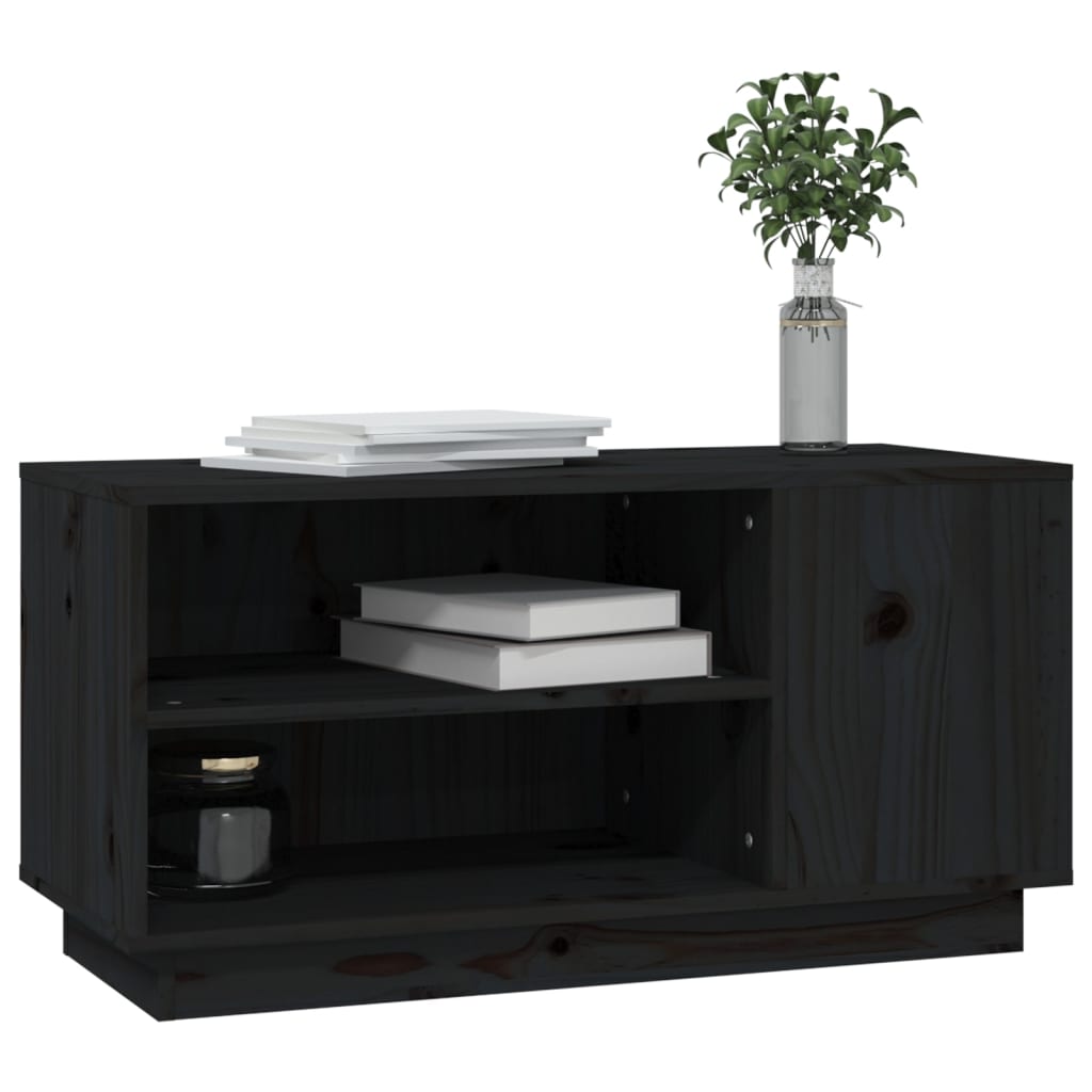 Meuble TV 80x35x40,5 cm en bois de pin massif