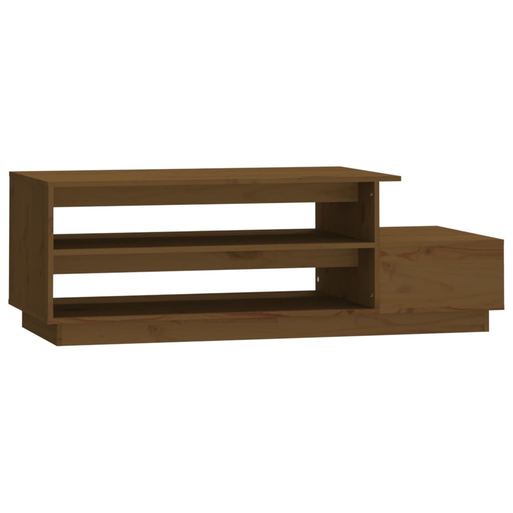 Table basse 120x50x40,5 cm en bois de pin massif