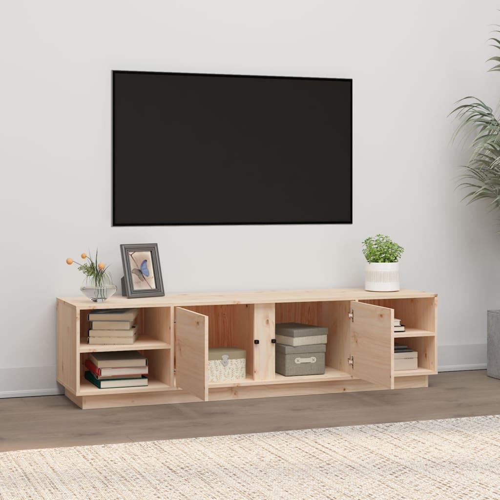 Meuble TV 156x40x40 cm en bois de pin massif