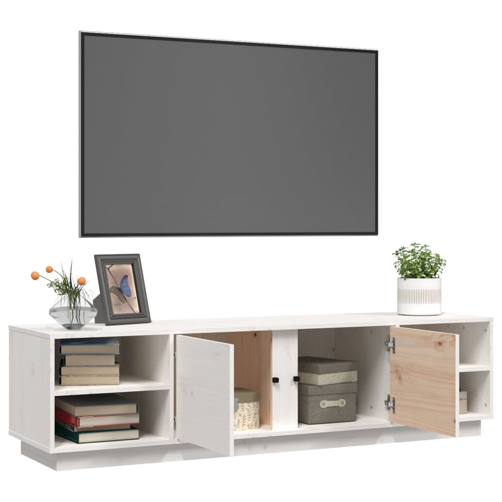 Meuble TV 156x40x40 cm en bois de pin massif