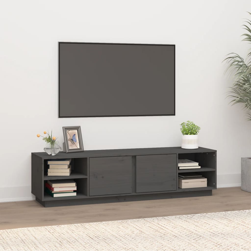 Meuble TV 156x40x40 cm en bois de pin massif