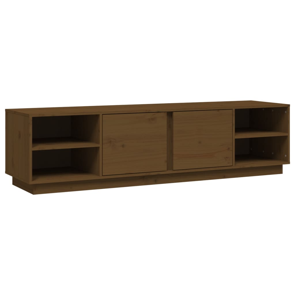 Meuble TV 156x40x40 cm en bois de pin massif