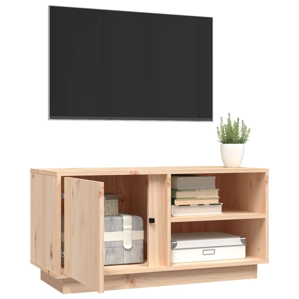 Meuble TV 80x35x40,5 cm en bois de pin massif