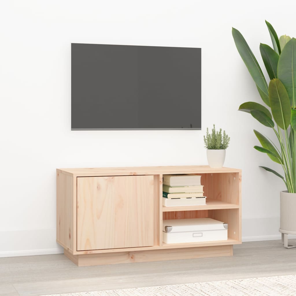 Meuble TV 80x35x40,5 cm en bois de pin massif