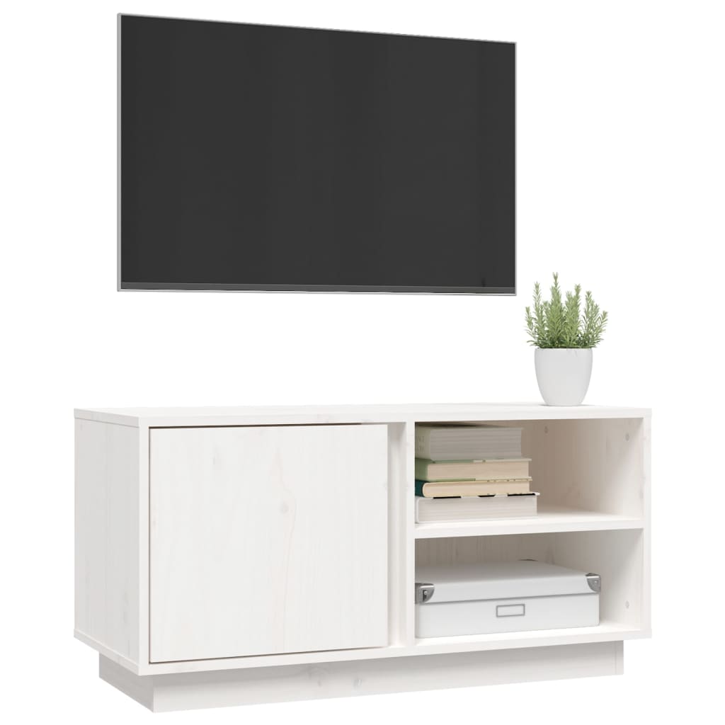 Meuble TV 80x35x40,5 cm en bois de pin massif