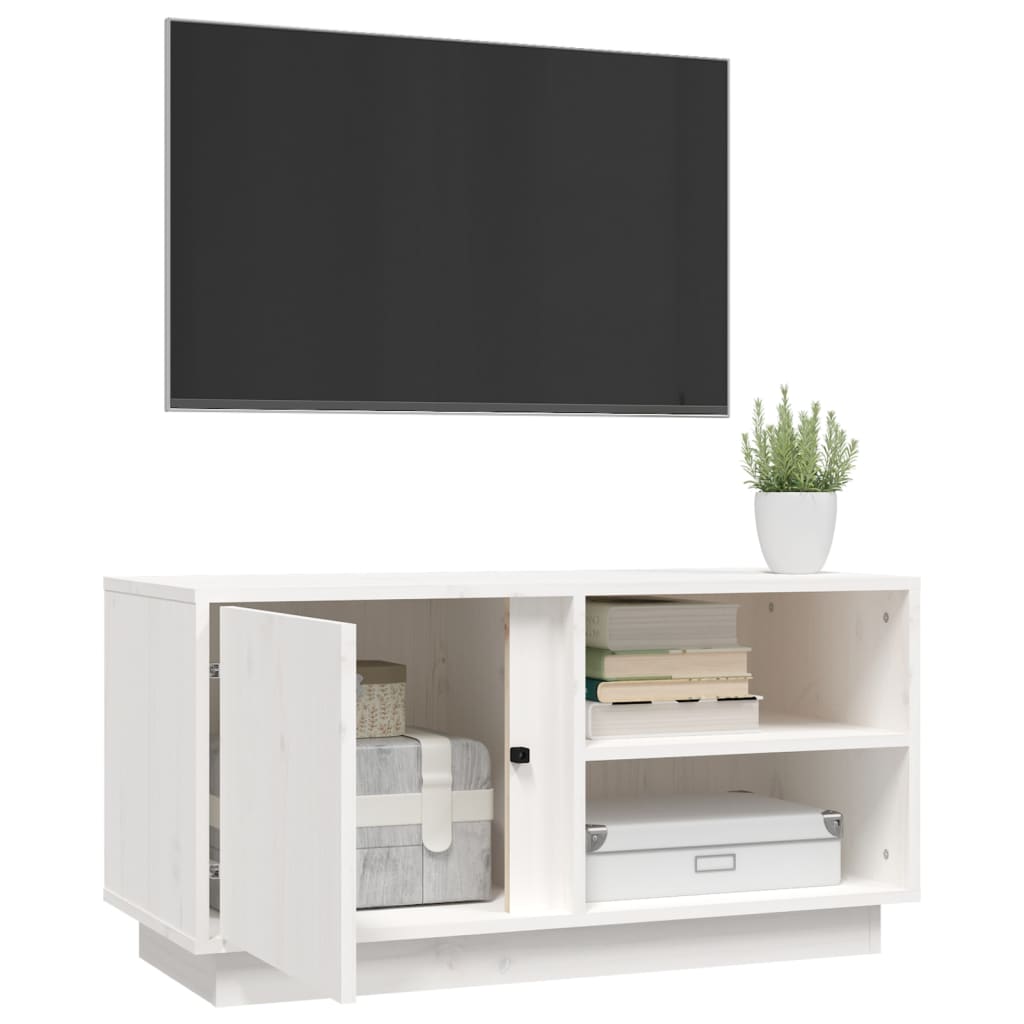 Meuble TV 80x35x40,5 cm en bois de pin massif