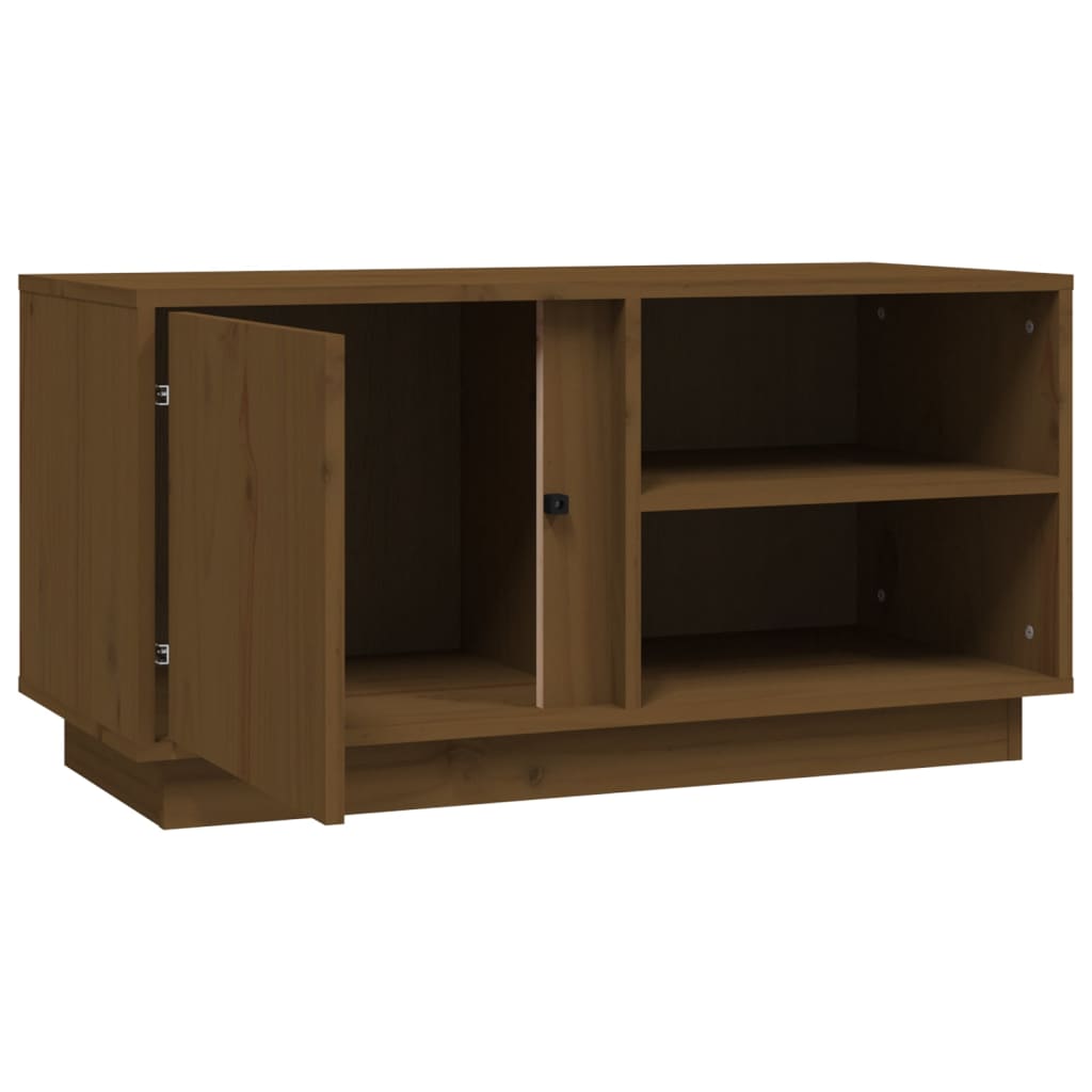 Meuble TV 80x35x40,5 cm en bois de pin massif