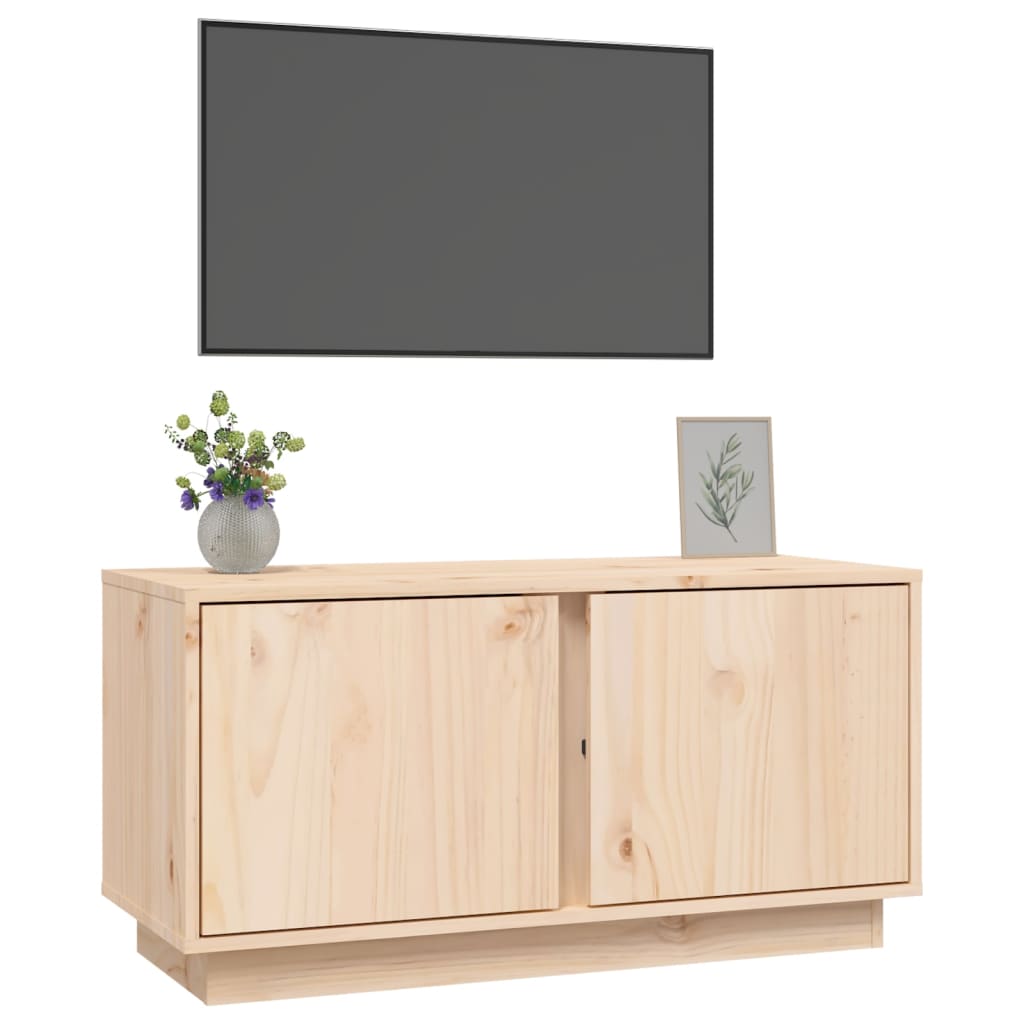 Meuble TV 80x35x40,5 cm en bois de pin massif