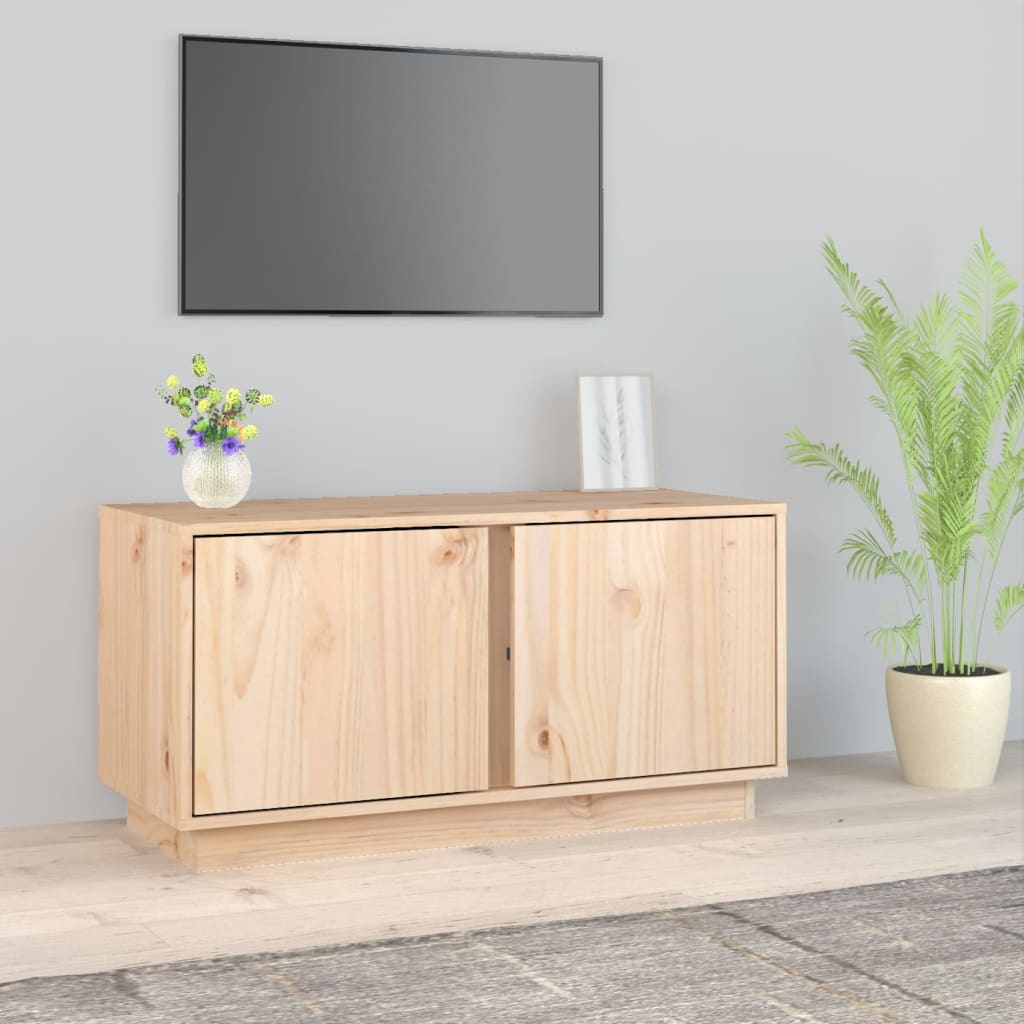 Meuble TV 80x35x40,5 cm en bois de pin massif