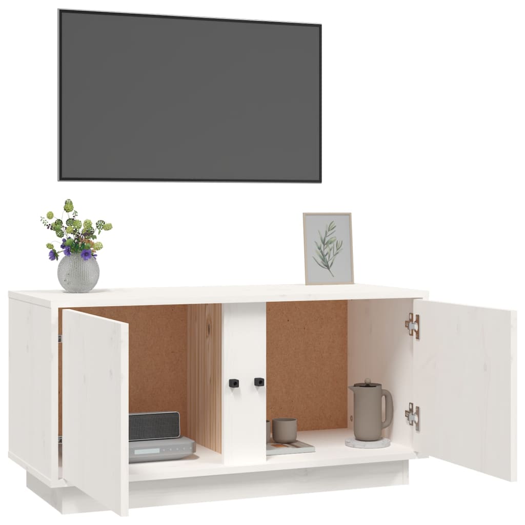 Meuble TV 80x35x40,5 cm en bois de pin massif