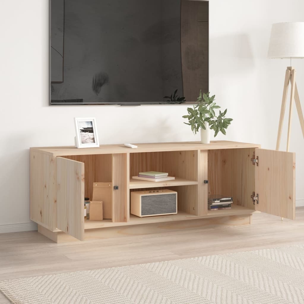 Meuble TV 110x35x40,5 cm en bois de pin massif