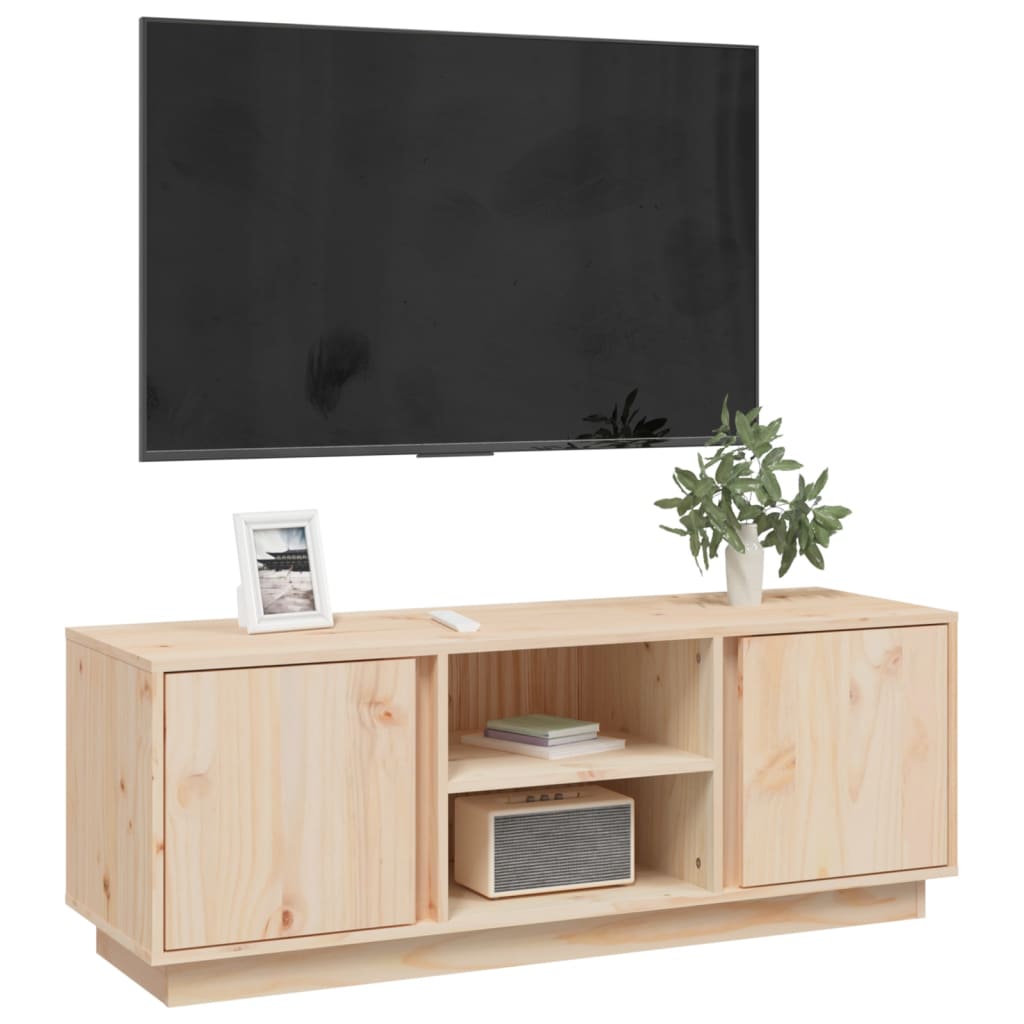 Meuble TV 110x35x40,5 cm en bois de pin massif