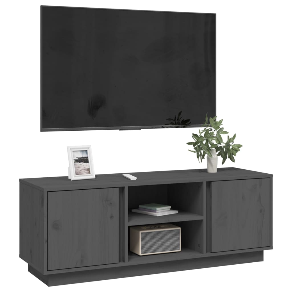 Meuble TV 110x35x40,5 cm en bois de pin massif