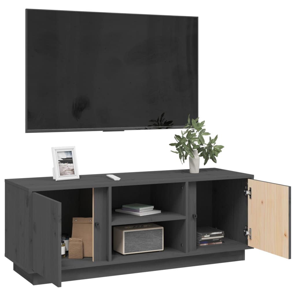 Meuble TV 110x35x40,5 cm en bois de pin massif