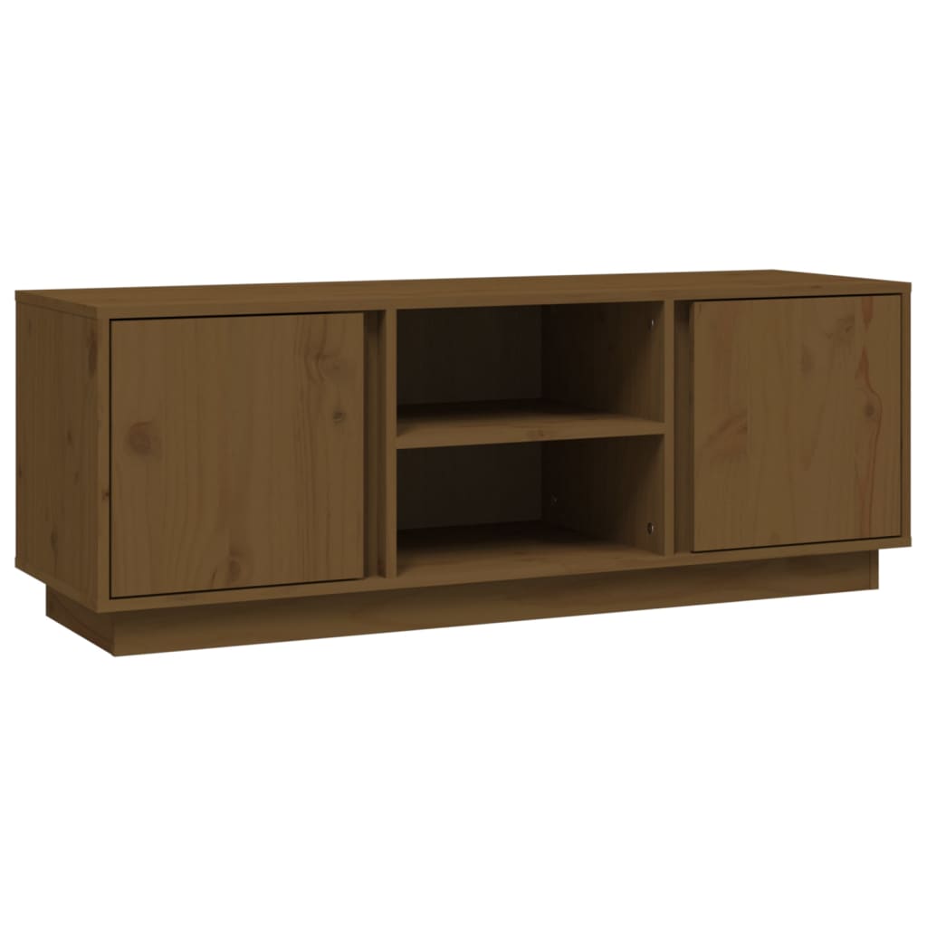 Meuble TV 110x35x40,5 cm en bois de pin massif