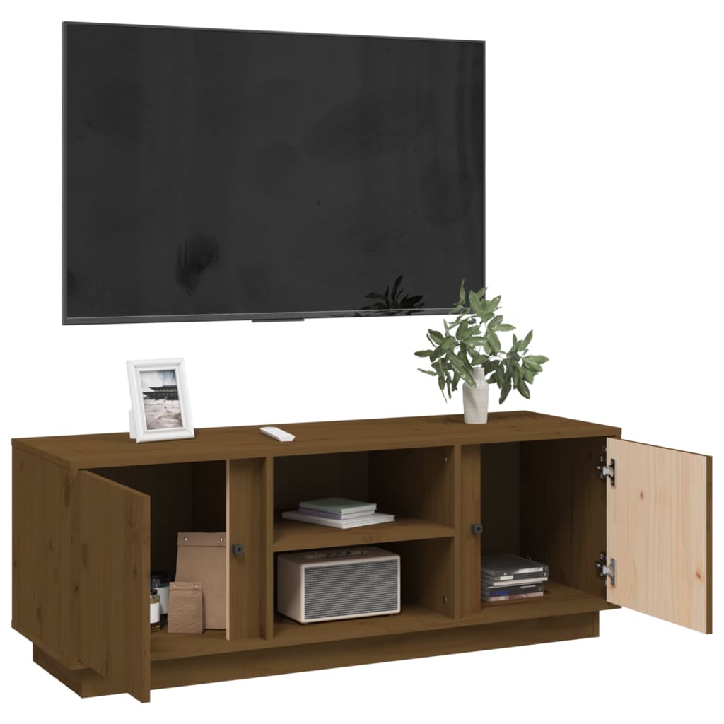 Tv-meubel 110x35x40,5 cm massief grenenhout