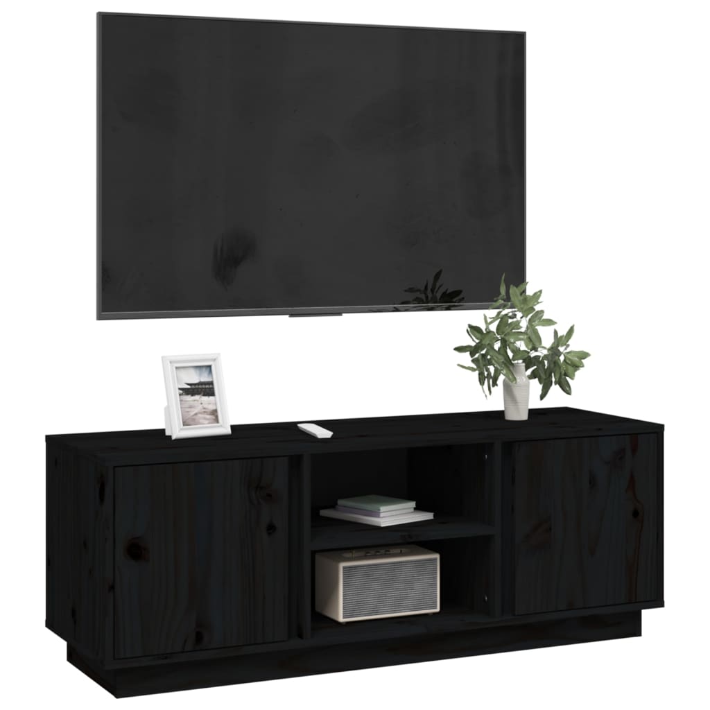 Meuble TV 110x35x40,5 cm en bois de pin massif