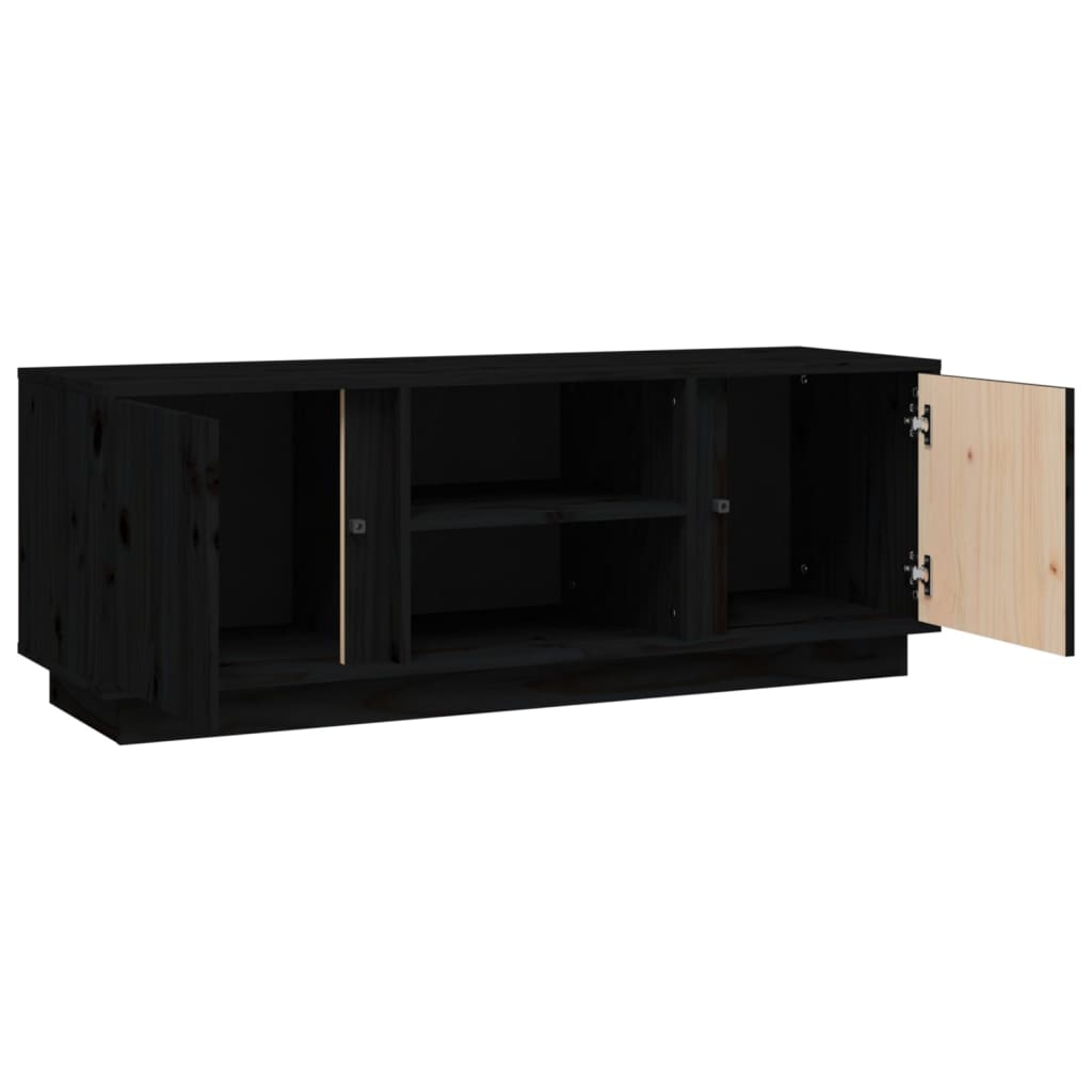 Meuble TV 110x35x40,5 cm en bois de pin massif