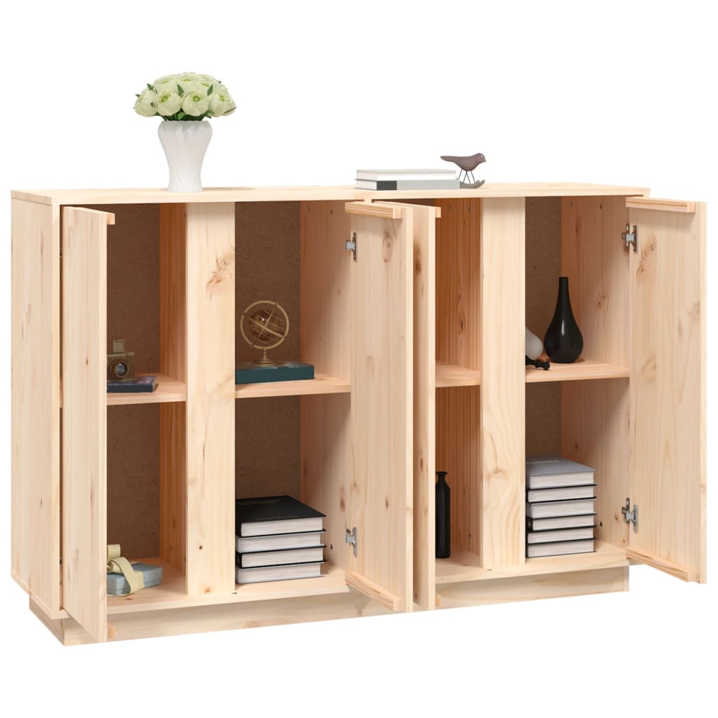 Buffet 120x35x80 cm en bois de pin massif