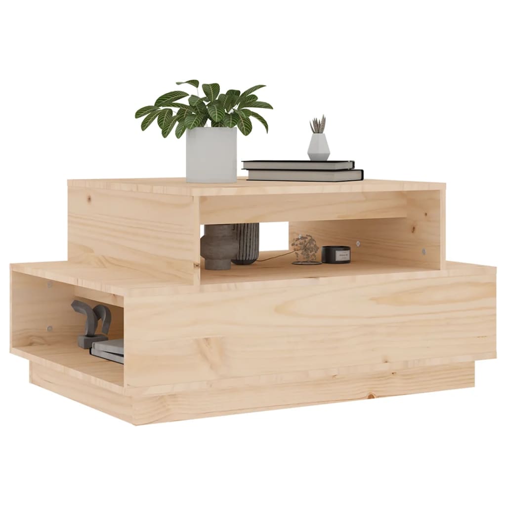 Table basse 80x55x40,5 cm en bois de pin massif