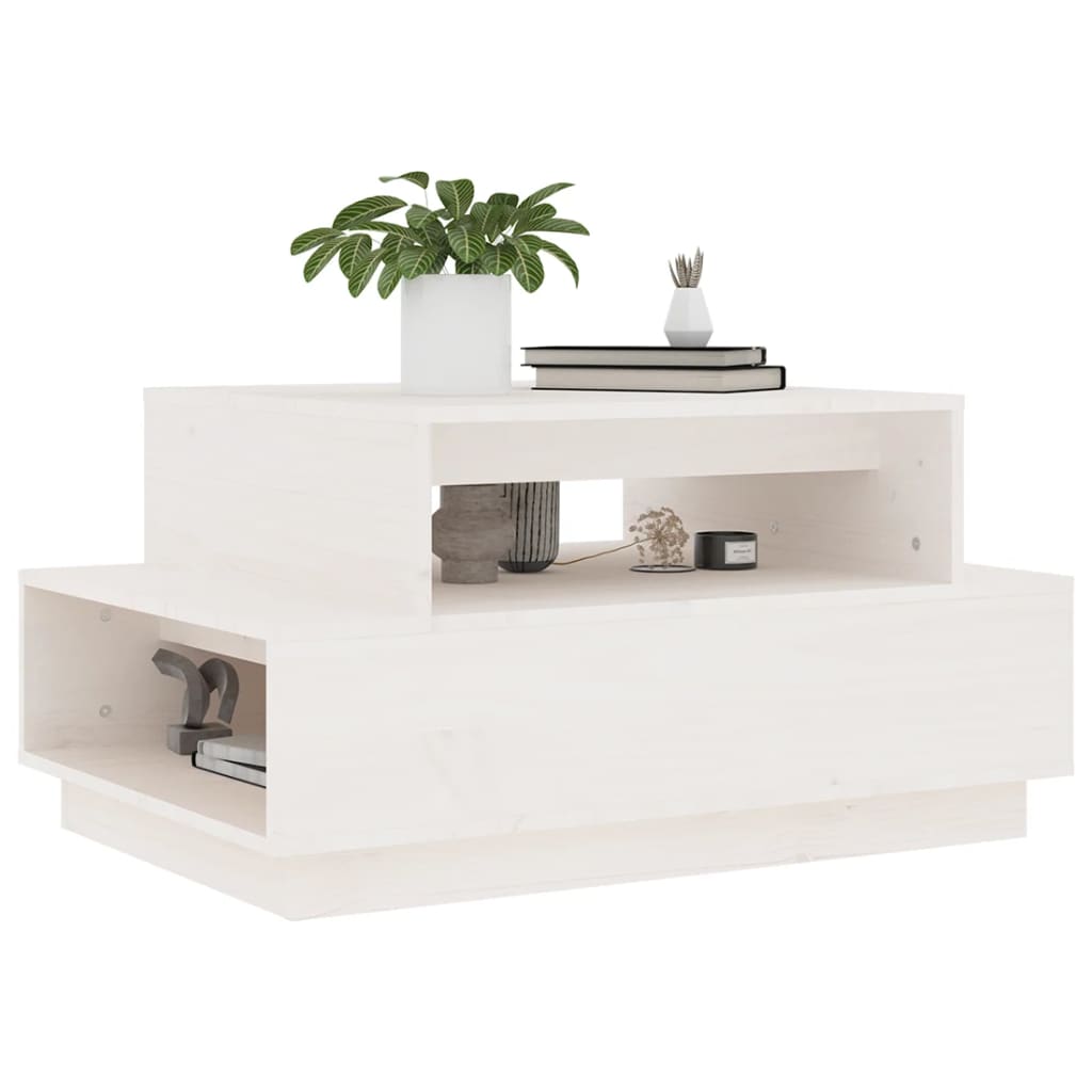 Table basse 80x55x40,5 cm en bois de pin massif