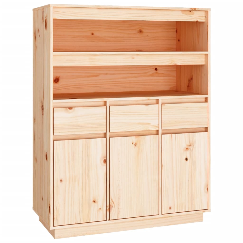 Meuble haut 89x40x116,5 cm en bois de pin massif