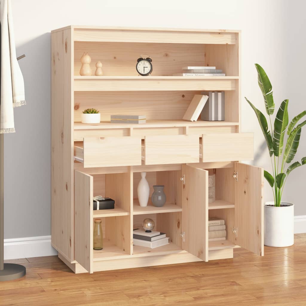 Meuble haut 89x40x116,5 cm en bois de pin massif