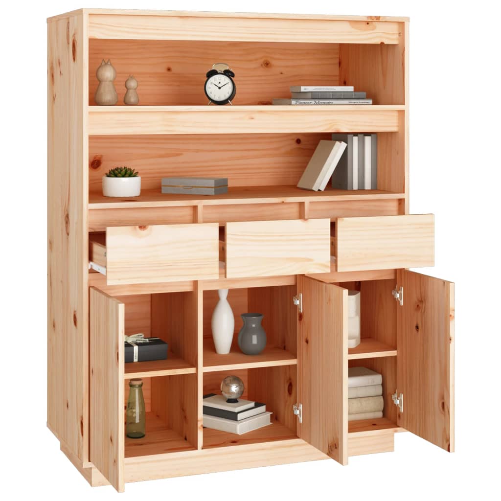 Meuble haut 89x40x116,5 cm en bois de pin massif