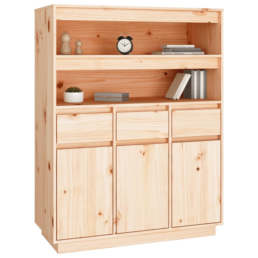 Meuble haut 89x40x116,5 cm en bois de pin massif