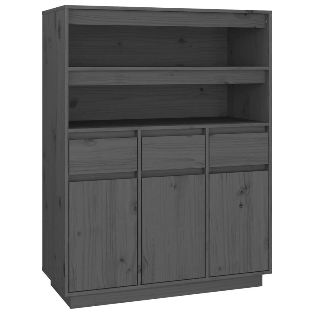 Hoge kast 89x40x116,5 cm massief grenenhout