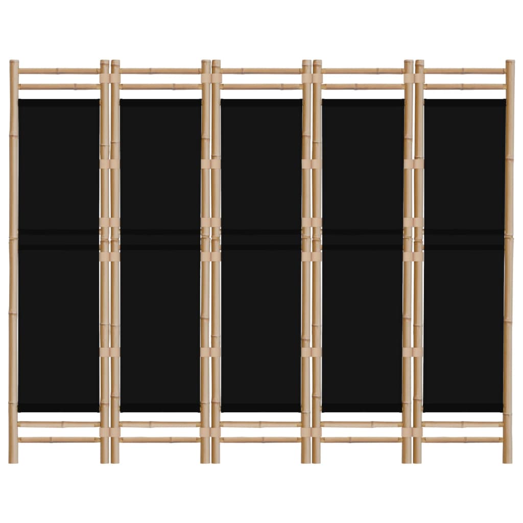 Kamerscherm 3-panelen inklapbaar 120 cm bamboe en canvas