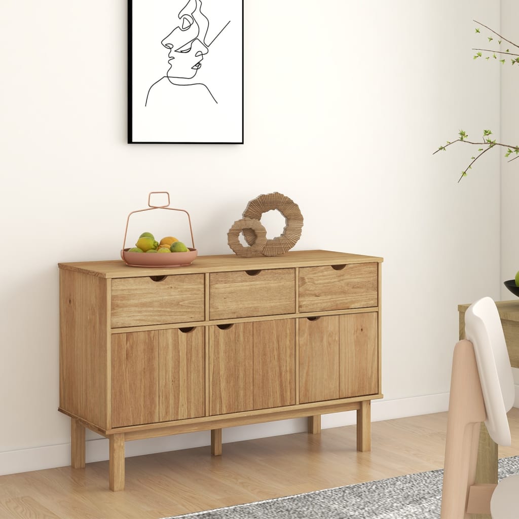 Buffet OTTA 114x43x73,5 cm en bois de pin massif