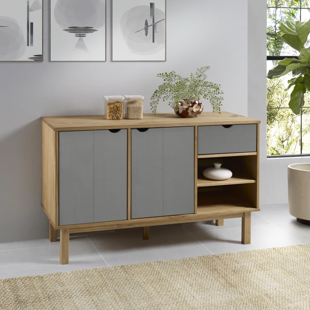 Buffet OTTA 114x43x73,5 cm en bois de pin massif