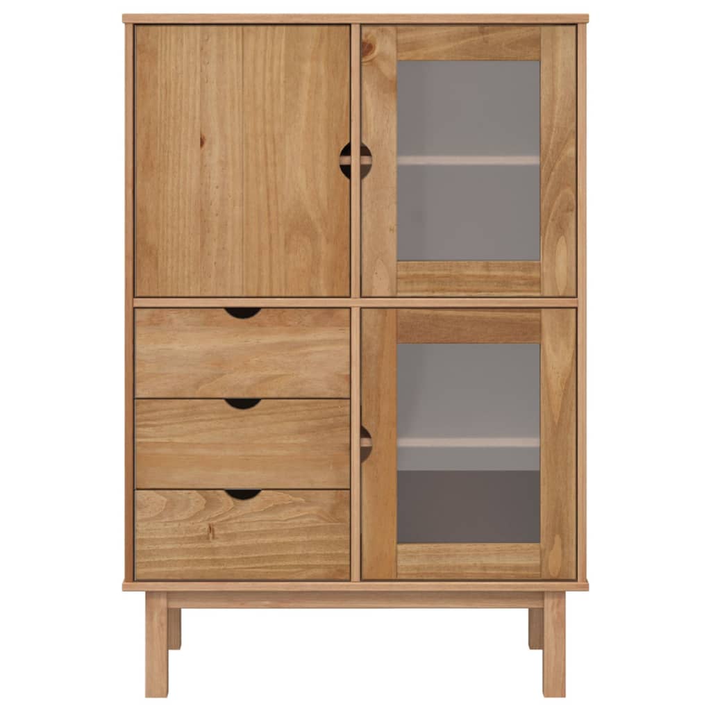 Armoire haute OTTA 85x43x125 cm en bois de pin massif