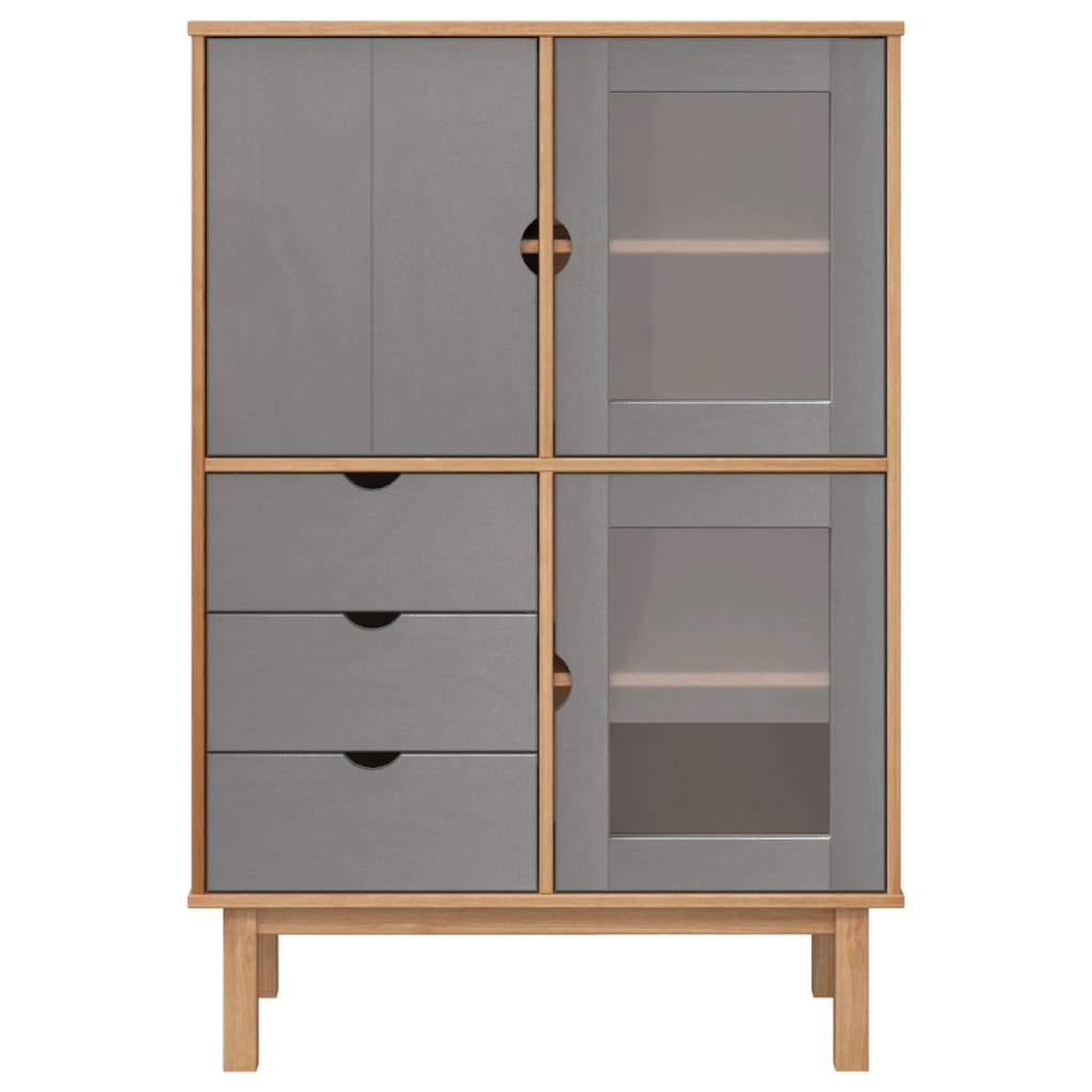 Armoire haute OTTA 85x43x125 cm en bois de pin massif