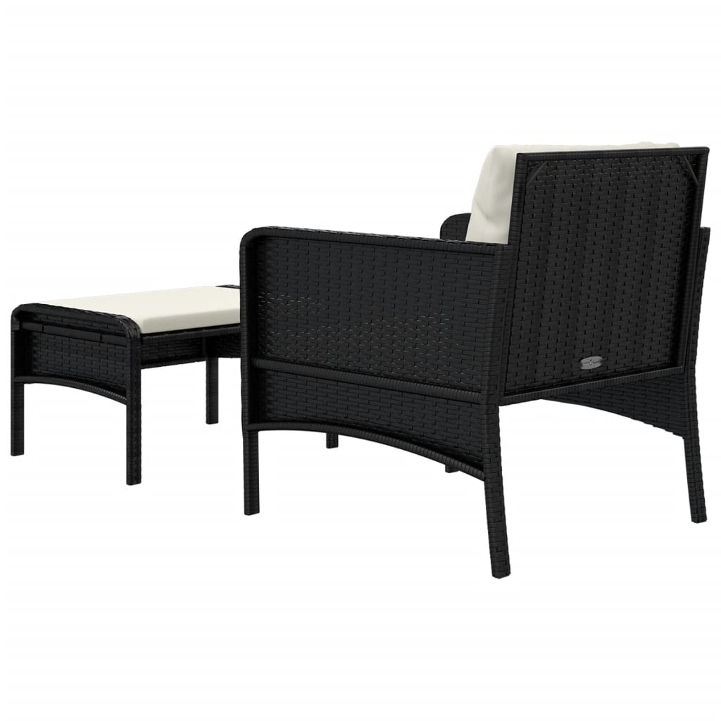 2-delige Loungeset met kussens poly rattan