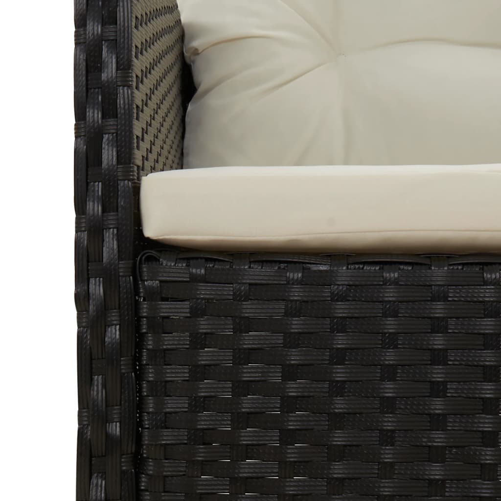 2-delige Loungeset met kussens poly rattan